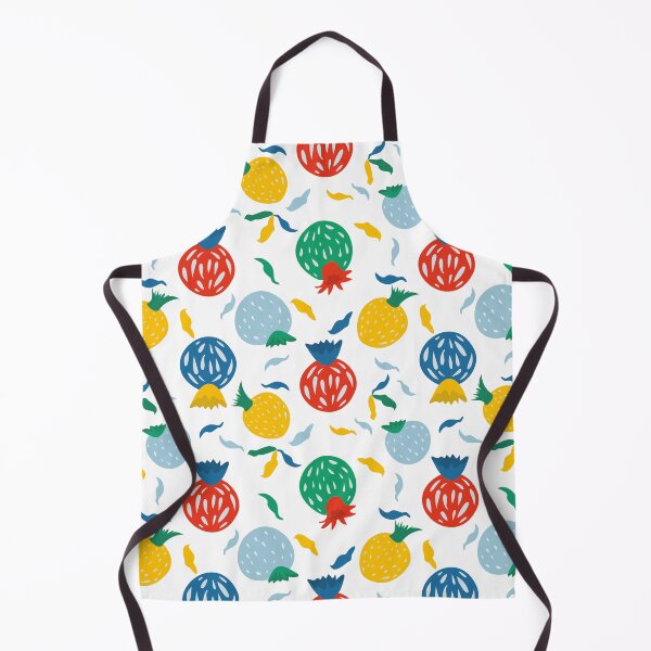 Aperçu de l'œuvre Motif répétitif lumineux et vivant mettant en valeur des ananas stylisés et des formes colorées. créée et vendue par olenapetol.