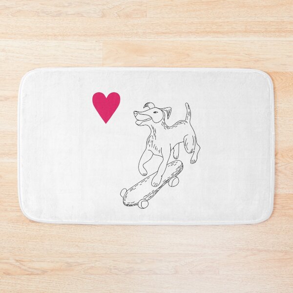 Item preview, A quirky design of a fox terrier dog confidently riding a skateboard designed and sold by olenapetol.