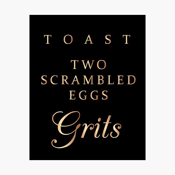 JS Breakfast Photographic Print