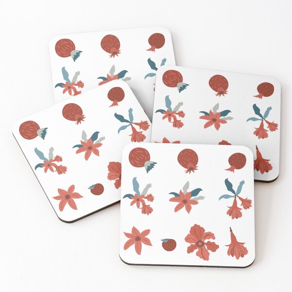 Item preview, A bright sticker pack with flowers and pomegranates in a bright color palette designed and sold by olenapetol.
