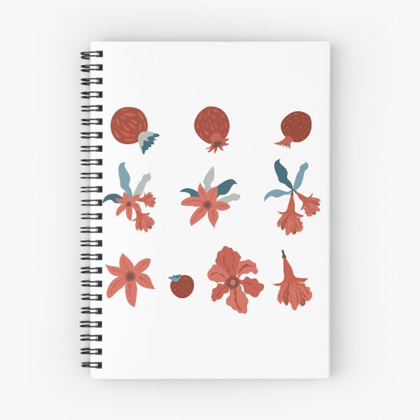Item preview, A bright sticker pack with flowers and pomegranates in a bright color palette designed and sold by olenapetol.
