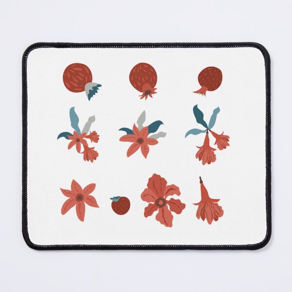 Item preview, A bright sticker pack with flowers and pomegranates in a bright color palette designed and sold by olenapetol.