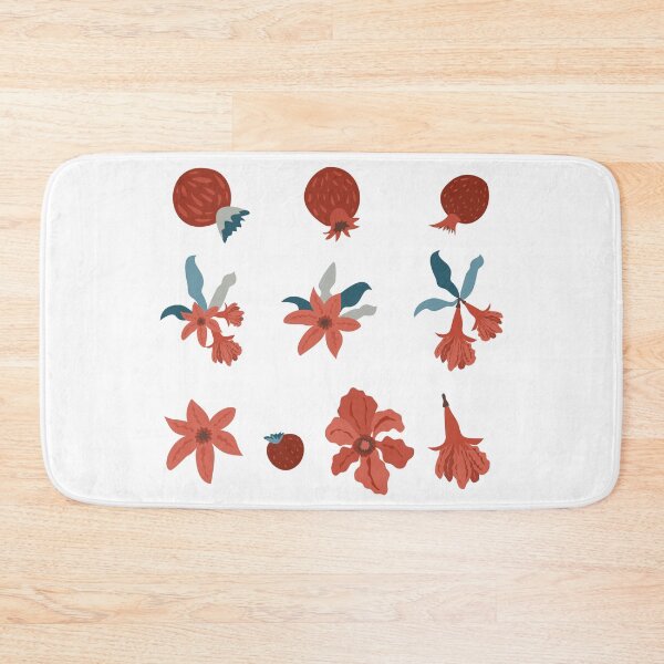 Item preview, A bright sticker pack with flowers and pomegranates in a bright color palette designed and sold by olenapetol.