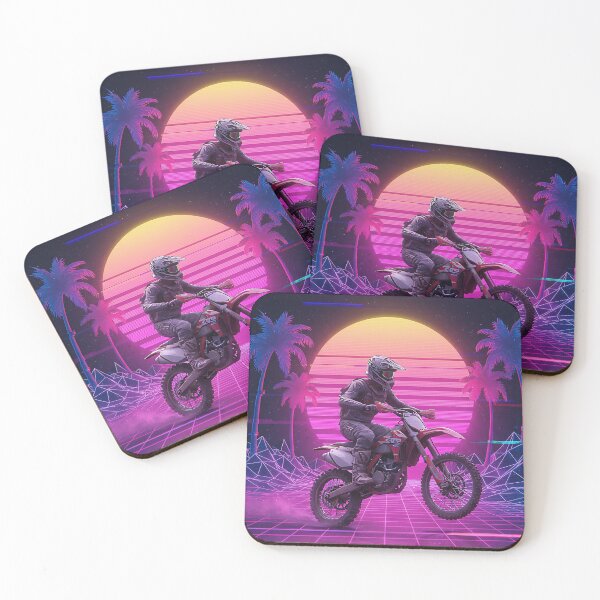 Item preview, Vaporwave Rider: Sunset Moto  designed and sold by KoolArtDistrict.