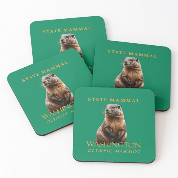 Item preview, Washington Territory Mammal The Olympic Marmot designed and sold by taiche.