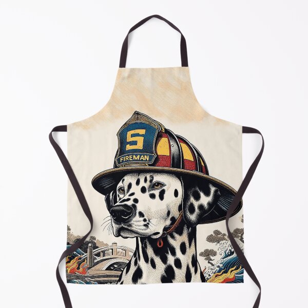 Item preview, Firehouse Dalmatian – Ukiyo-e Inspired Protector Dog Print designed and sold by TidalEchoes.