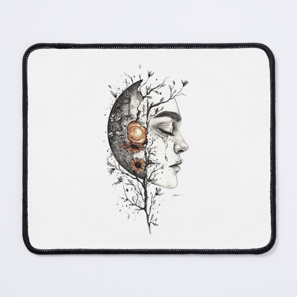 Item preview, Lunar Essence - Moonlit Floral Silhouette designed and sold by MiszungART.