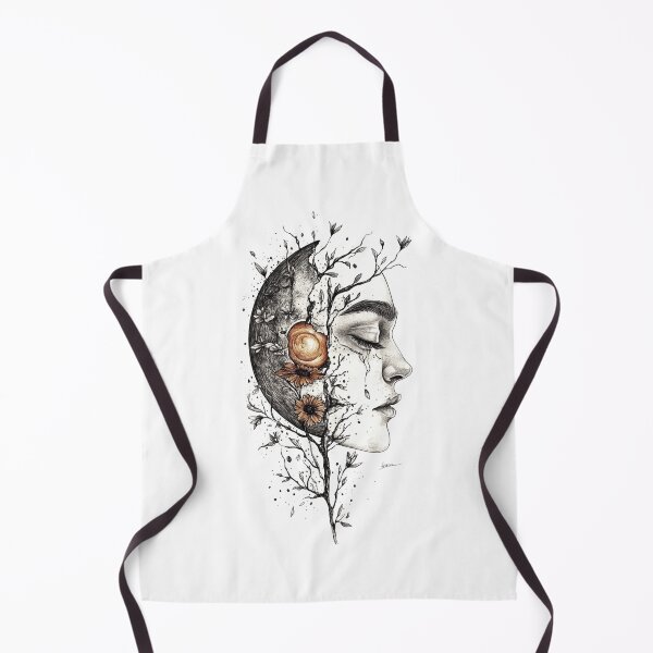 Item preview, Lunar Essence - Moonlit Floral Silhouette designed and sold by MiszungART.