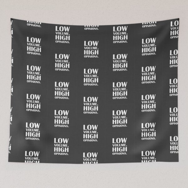 Item preview, Low Volume, High Opinions. / Introvert Joke Funny T-Shirt Label designed and sold by introvertvibes.