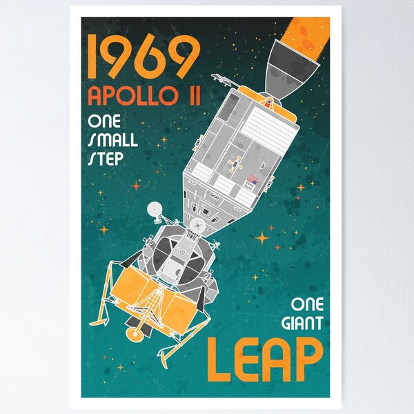 Item preview, Apollo 11. One Giant Leap (Retro) designed and sold by BGALAXY.