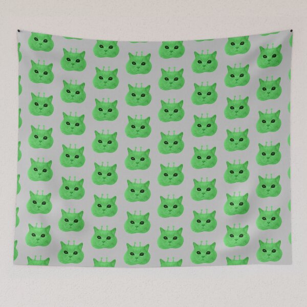 Item preview, Green alien kitty cat  designed and sold by theniamhmachine.