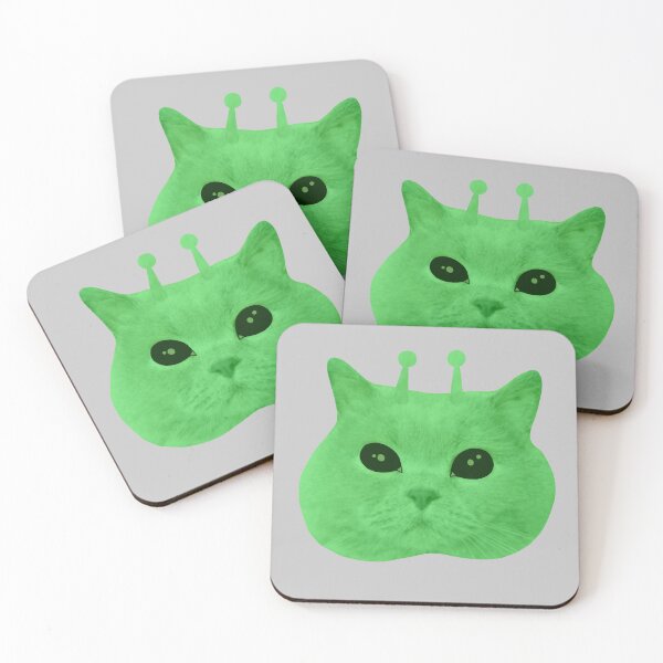 Item preview, Green alien kitty cat  designed and sold by theniamhmachine.