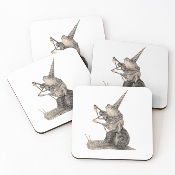 Item preview, Frog Playing Violin While Riding a Snail Medieval Renaissance designed and sold by creepytoesart.