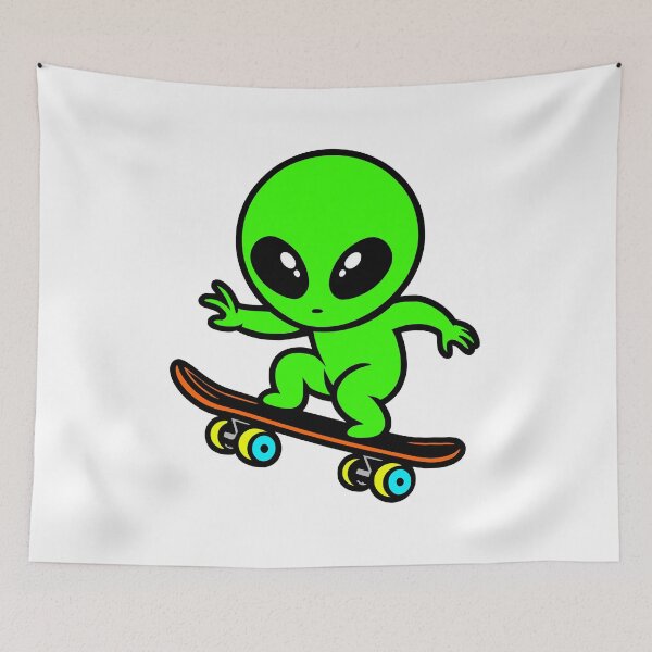 Item preview, Cute Alien Skater designed and sold by roswellboutique.
