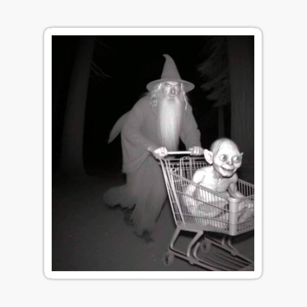 Item preview, Gan Dalf and Smea GLE shopping cart L O t. R funny wizard designed and sold by creepytoesart.