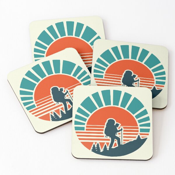 Item preview, Vintage Retro Sunset Hiking designed and sold by Gkinoki.