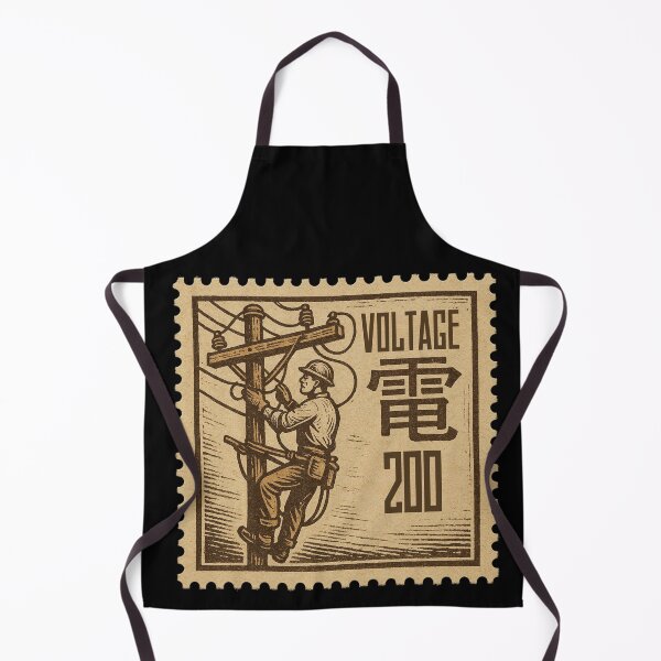 Item preview, Voltage Electrical Worker Retro Postage Stamp Vintage Lineman Utility Pole Art designed and sold by No1RetroStamps.