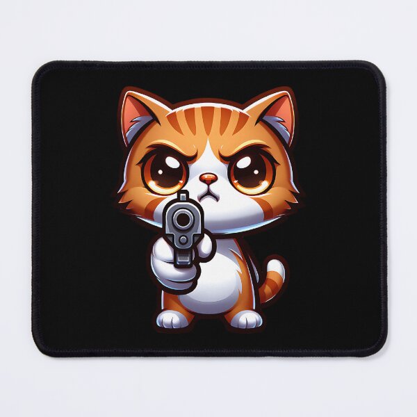 Item preview, Cute cat with gun designed and sold by SekoOne.