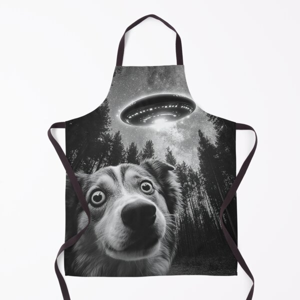 Item preview, Funny Australian Shepherd UFO selfie designed and sold by CompassandCrate.