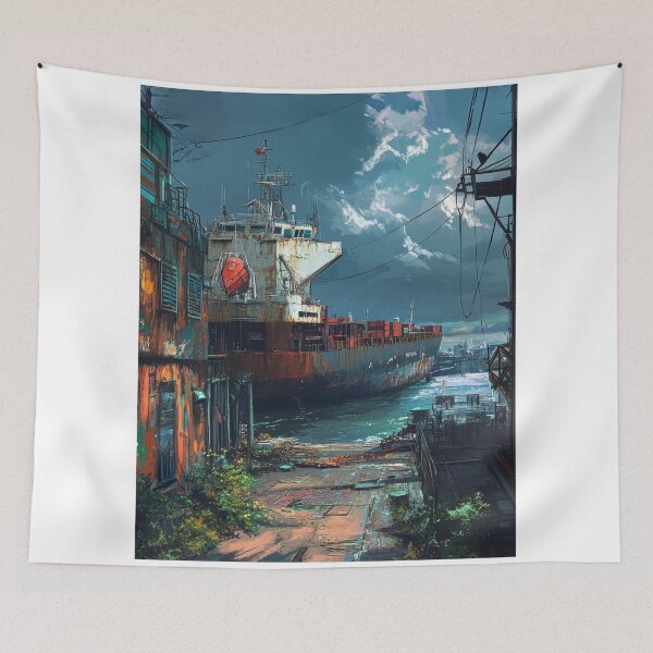 Item preview, Rust Empire – Abandoned Shipyard Art designed and sold by AchaRat.