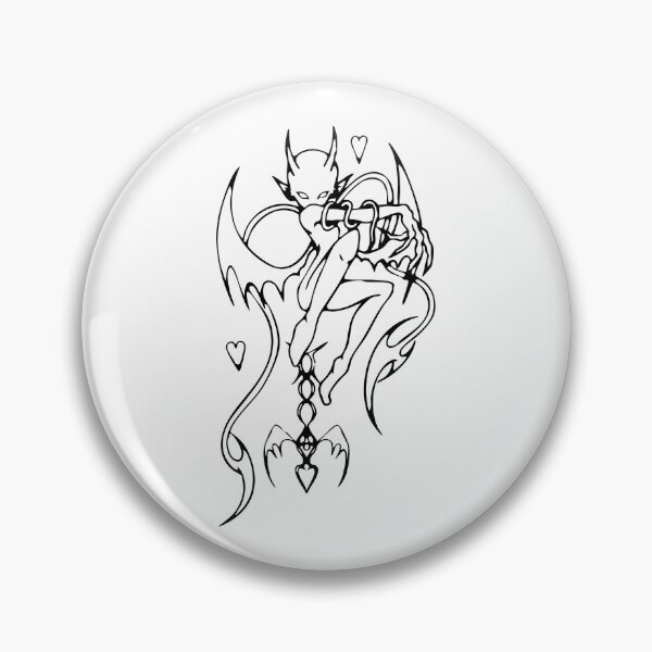 Item preview, Black Goth Emo Devil Girl Graphic Tribal designed and sold by Dem0r.