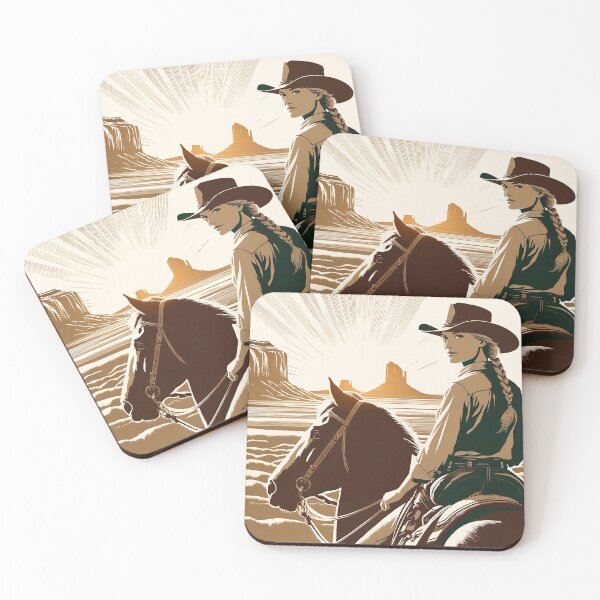 Item preview, Desert Cowgirl – Feminine Strength in Monument Valley Scene designed and sold by TidalEchoes.