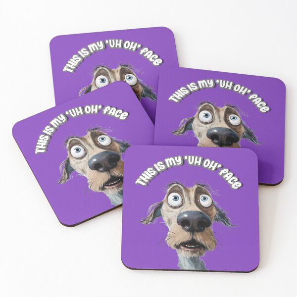 Item preview, Anxiety Support Dog With Uh Oh Face designed and sold by ArtbyCrystal.