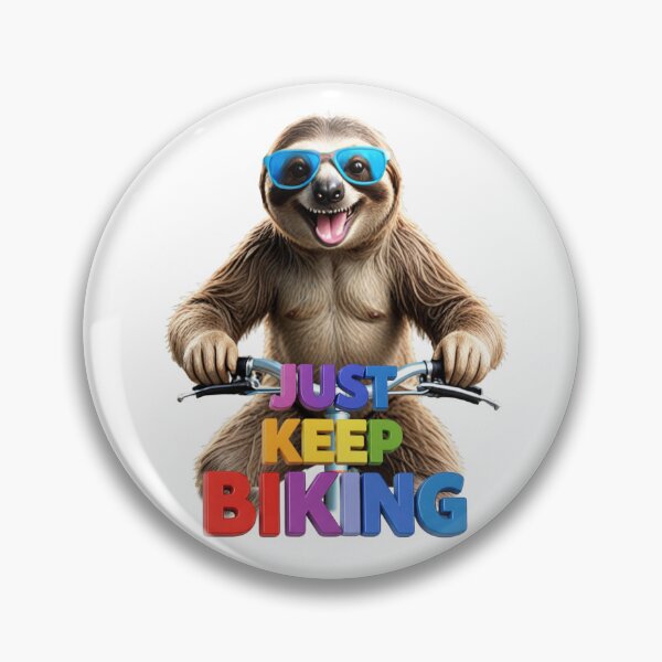 Item preview, Just Keep Biking - Chill Sloth on A Bicycle designed and sold by AleksKos.