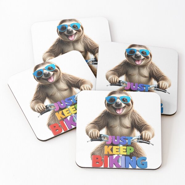 Item preview, Just Keep Biking - Chill Sloth on A Bicycle designed and sold by AleksKos.