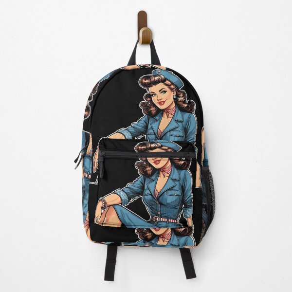Item preview, Pin Up Retro Stewardess Flight Attendant Gift designed and sold by Pineapple-Tree.