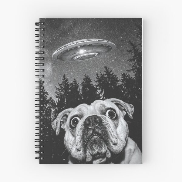 Item preview, Funny Bulldog UFO selfie designed and sold by CompassandCrate.