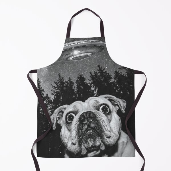 Item preview, Funny Bulldog UFO selfie designed and sold by CompassandCrate.