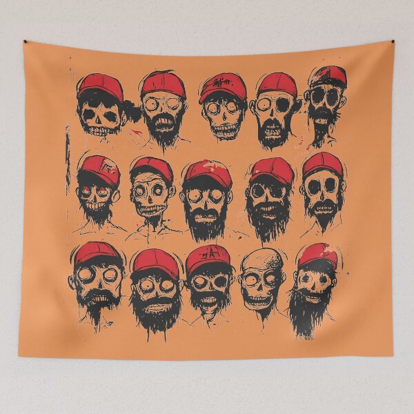Item preview, Red cap faces designed and sold by Brendon987.