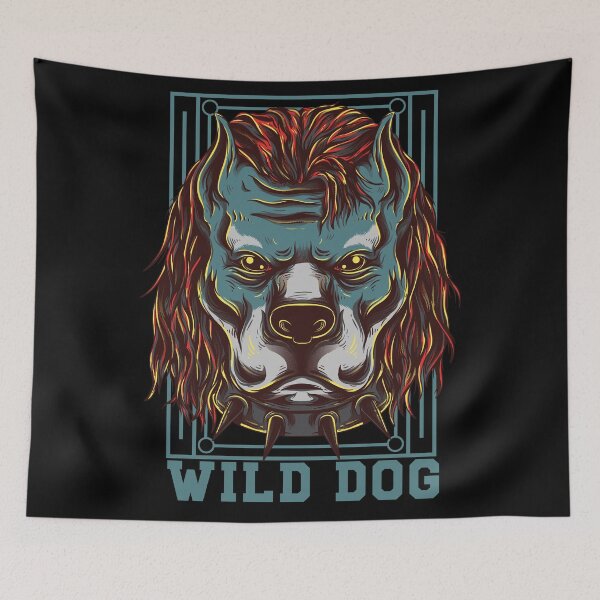 Item preview, ❗ WILD DOG Bulldog Rock Punk Design – Fierce Streetwear for Dog & Music Lovers! designed and sold by StickerAndLove.