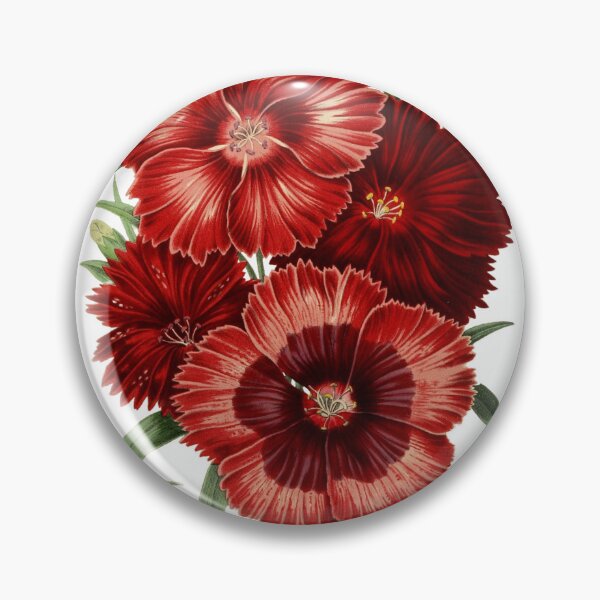 Item preview,  Vibrant Red Bouquet of Dianthus Chinensis Flowers designed and sold by IrisAndIvy.