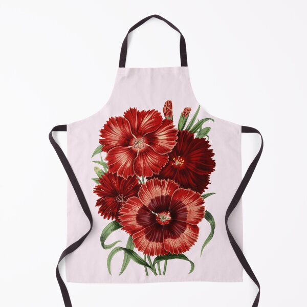 Item preview, Vibrant Red Bouquet of Dianthus Chinensis Flowers designed and sold by IrisAndIvy.