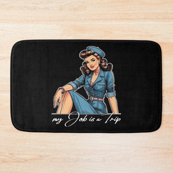 Item preview, Pin Up Retro Stewardess Profession Travel Gift designed and sold by Pineapple-Tree.
