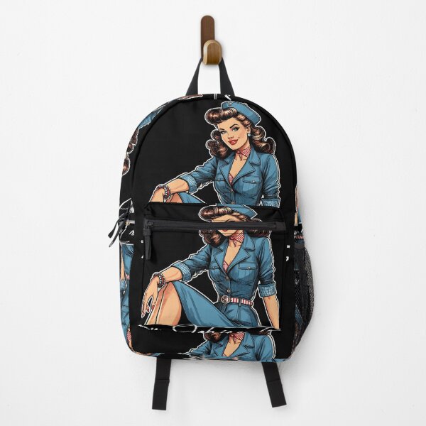 Item preview, Pin Up Retro Stewardess Profession Travel Gift designed and sold by Pineapple-Tree.