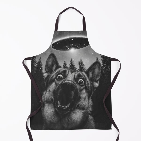 Item preview, Funny German Shepherd UFO selfie designed and sold by CompassandCrate.