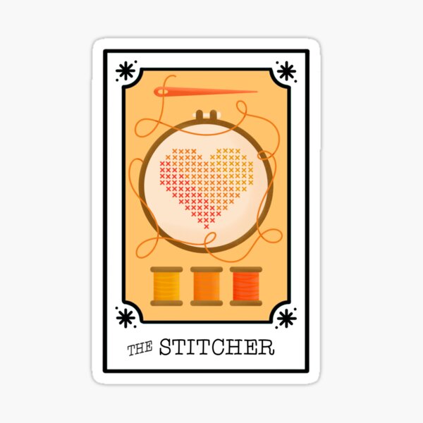 Vista previa del artículo con la obra «La carta del Tarot de Stitcher», diseñado y vendido por Rachel Day.