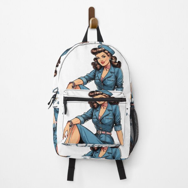 Item preview, Pin Up Retro Stewardess Profession Travel Gift designed and sold by Pineapple-Tree.