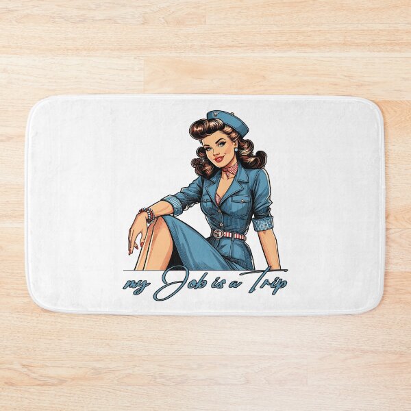 Item preview, Pin Up Retro Stewardess Profession Travel Gift designed and sold by Pineapple-Tree.