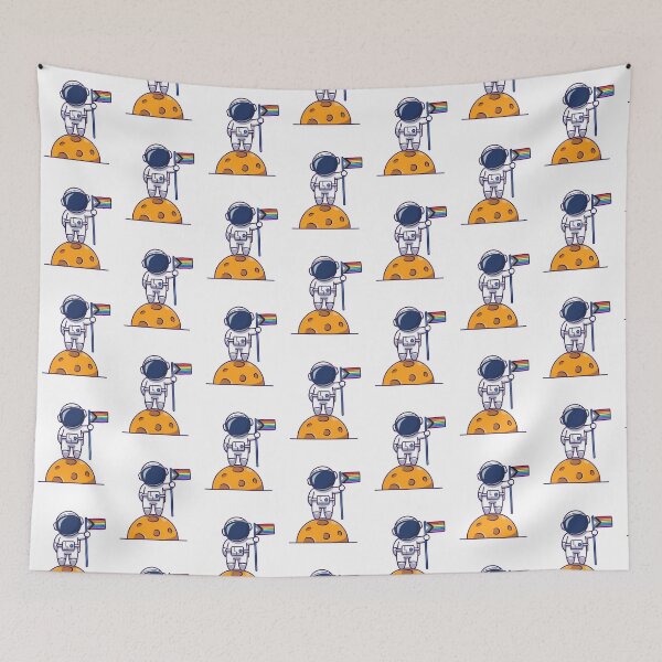 Item preview, Pride Flag Astronaut designed and sold by Caring Hearts.