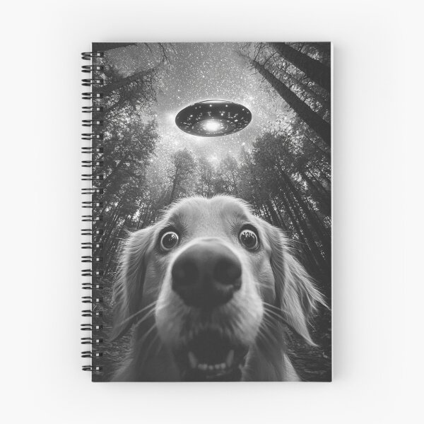 Item preview, Funny Golden Retriever UFO selfie designed and sold by CompassandCrate.
