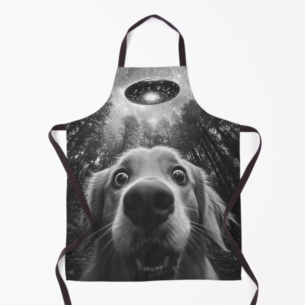 Item preview, Funny Golden Retriever UFO selfie designed and sold by CompassandCrate.