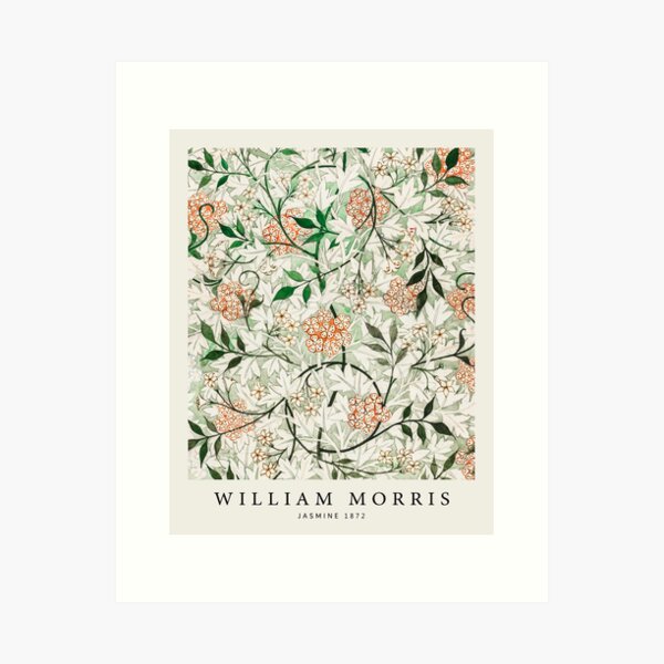 Item preview, William Morris - Jasmine Art Print, Vintage Museum Exhibition Art, Botanical Floral Pattern designed and sold by synplus.