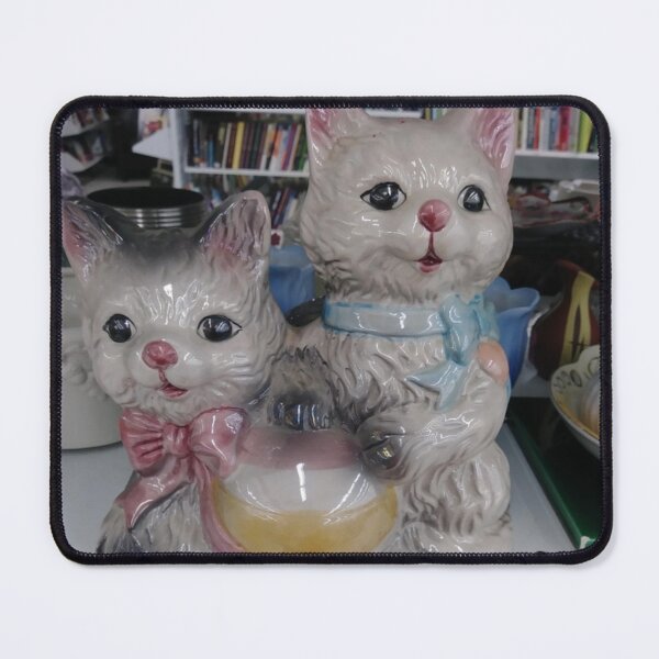 Item preview, Cats With Ball Figurine Photo designed and sold by happy-thrifting.