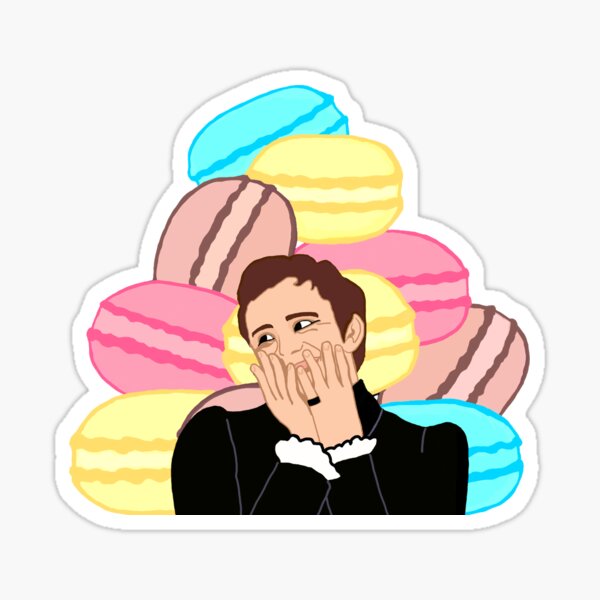 Aperçu de l'œuvre Benoît et les macarons créée et vendue par RosiesGallery.