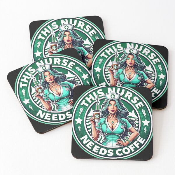 Item preview, Funny Coffee Nurse | Caffeine Lover Medical Humor Art designed and sold by DrawHandArt.
