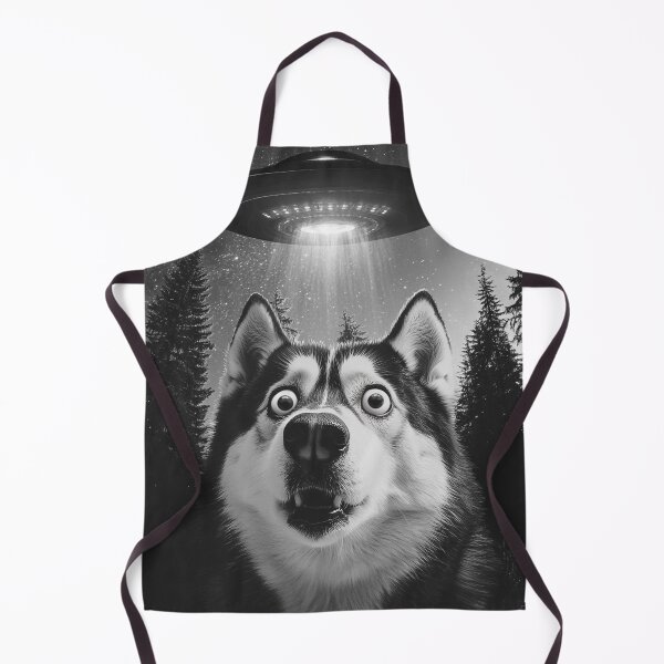 Item preview, Funny Husky UFO selfie designed and sold by CompassandCrate.